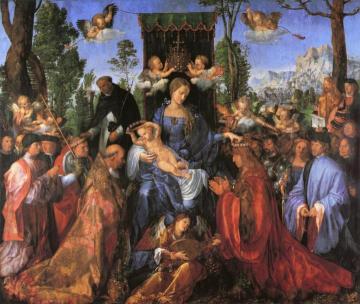 The Feast of the Rose Garlands Artwork by Albrecht Dürer