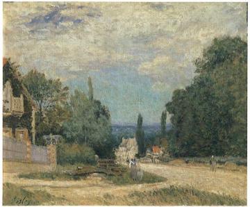 Route from Louveciennes Artwork by Alfred Sisley