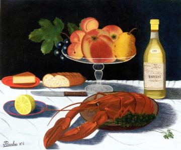 Still Life With Lobster And Fruit Artwork by Camille Bombois