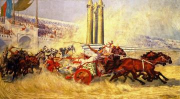 The Chariot Race From Ben Hur Artwork by William Trego