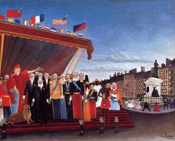 The Representatives of Foreign Powers Coming to Greet the Republic as a Sign of Peace Artwork by Henri Rousseau