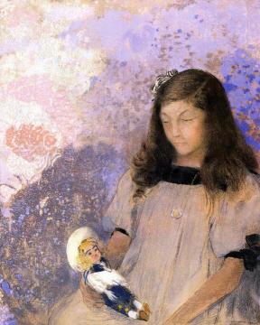 Portrait of Simone Fayet Artwork by Odilon Redon