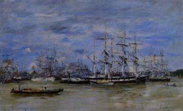 Bordeaux, the Port Artwork by Eugène-Louis Boudin