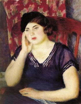 Portrait of a Woman Artwork by Vladimir Lebedev