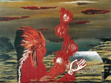 L'Ave du feu Artwork by Rene Magritte