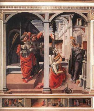 Annunciation Artwork by Fra Filippo Lippi