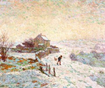 Snowy Landscape Artwork by Claude-Emil Schuffenecker