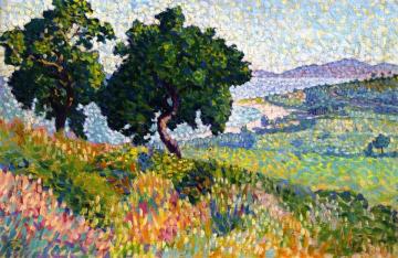 Te Baie de Saint Clair Artwork by Henri Edmond Cross