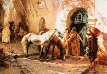 Scene In Morocco Artwork by Frederick Arthur Bridgman