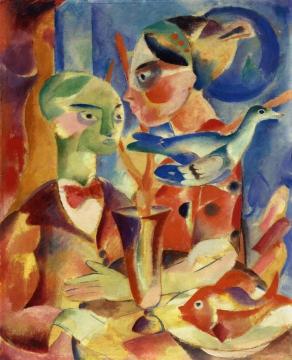 Mother and Child Artwork by Heinrich Campendonk