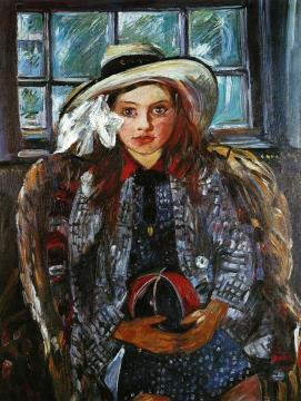 Wilhelmine with a Ball Artwork by Lovis Corinth