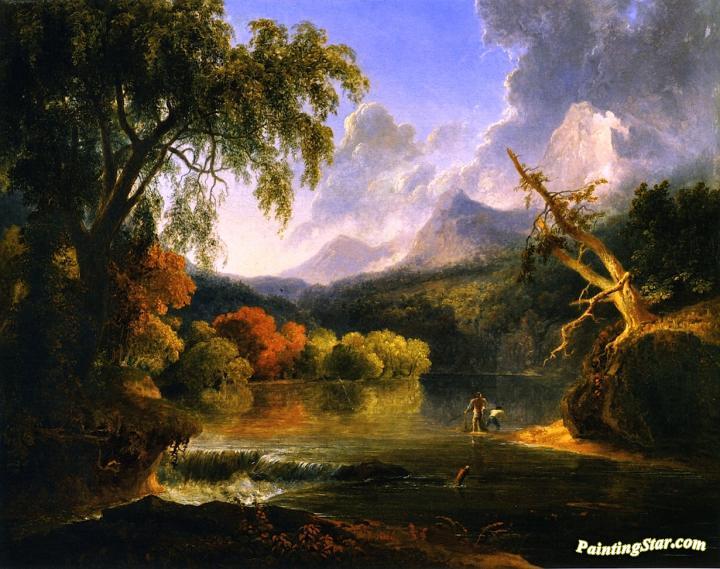 Fishing in a River Artwork by Thomas Doughty