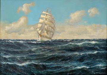 Under Full Sail Artwork by Partick von Kalckreuth