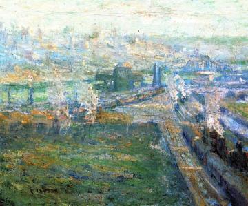 The Harlem River from High Bridge Artwork by Ernest Lawson
