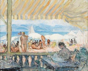 The Bar at the Beach Artwork by Henri Lebasque
