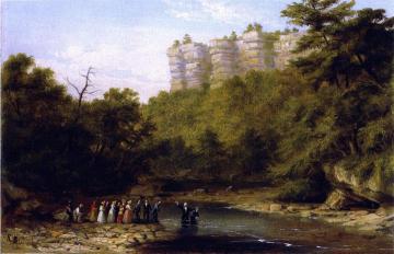 A Baptizing On The South Branch Of The Potomac Near Franklin, Virginia Artwork by William Thompson Russell Smith