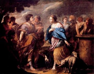 Encuentro De Rebecca E Isaac Lienzo Artwork by Andrea Vaccaro