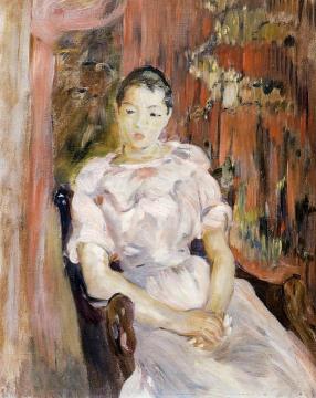 Young Girl Resting Artwork by Berthe Morisot