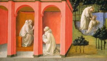 St. Benedict Orders St. Maurus to the Rescue of St. Placidus Artwork by Fra Filippo Lippi