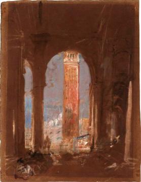 Venice, the Campanile and San Marco, from the Atrio of the Palazzo Reale Artwork by Joseph Mallord William Turner