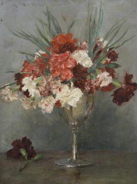 Carnations Artwork by Henry Scott Tuke