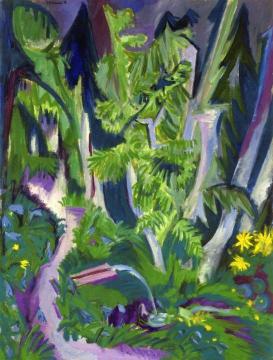 Mountain Forest Artwork by Ernst Ludwig Kirchner