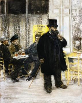 Bohemians at the Cafe Artwork by Jean-François Raffaëlli