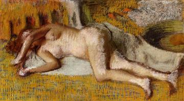 After The Bath Artwork by Edgar Degas