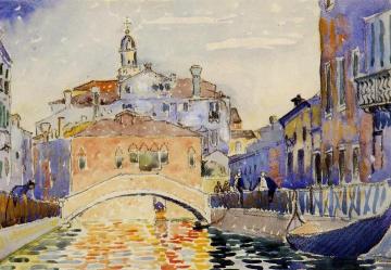 Venetian Canal Artwork by Henri Edmond Cross