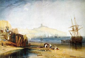Scarborough Town and Castle: Morning: Boys Catching Crabs Artwork by Joseph Mallord William Turner
