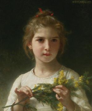 Mimosa Artwork by William Adolphe Bouguereau