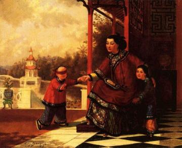 Chinese Family Artwork by Enoch Wood Perry