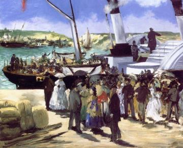 Departure of the Folkstone Boat Artwork by Edouard Manet