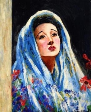 Woman with a Blue Shawl Artwork by Francis Picabia
