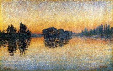 Sunset, Herblay, Opus 206 Artwork by Paul Signac