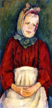 Peasant Girl in a Bonnet Artwork by Alexej Jawlensky