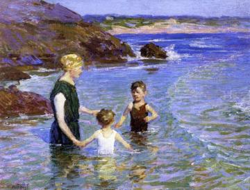Summer Wading Artwork by Edward Potthast