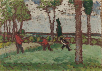 Figures in a Field Artwork by József Rippl-Rónai