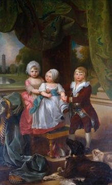 Prince Adolphus, Later Duke Of Cambridge, With Princess Mary And Princess Sophia Artwork by Benjamin West