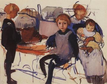 In the nursery. Neskuchnoye Artwork by Zinaida Serebriakova