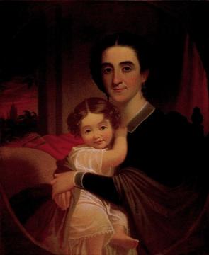 Mrs. Robert Levi Todd (Sallie Woodson Hall) and Daughter Matilda Téte Artwork by George Caleb Bingham