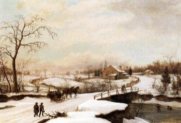Philadelphia Winter Landscape Artwork by Thomas Birch
