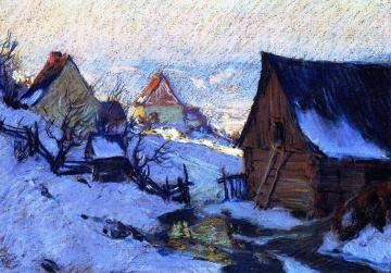 Spring Thaw, Baie-Saint-Paul Artwork by Clarence Gagnon