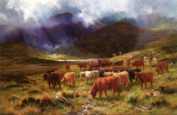 Glen Dochart, near the Black Mount Artwork by Louis Bosworth Hurt