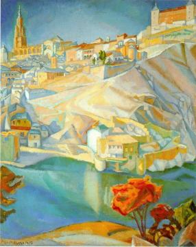 View of Toledo Artwork by Diego Rivera