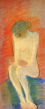 Seated Nude Artwork by Edouard Vuillard