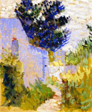 The Trail behind the House Artwork by Louis Hayet