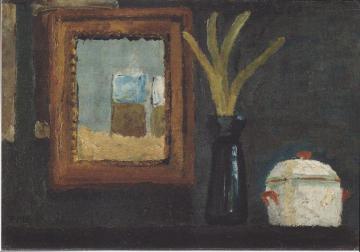 Still Life with Sugar Bowl and Hyacinth in Glass Artwork by Paula Modersohn-Becker