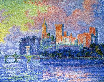 Evening, Avignon (château Des Papes) Artwork by Paul Signac