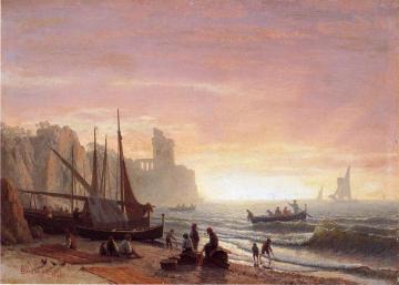 The Fishing Fleet Artwork by Albert Bierstadt